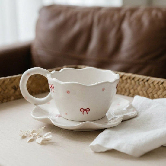Porcelain Mug & Saucer